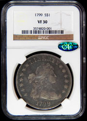 H- 1799 Silver Dollar